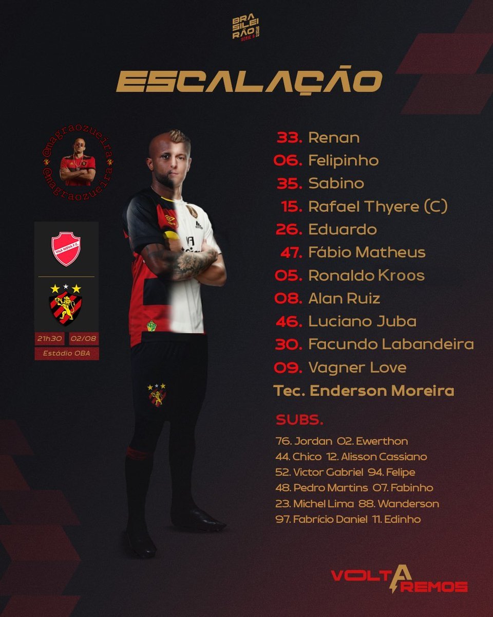 𝐋𝐄𝐀̃𝐎 𝐄𝐒𝐂𝐀𝐋𝐀𝐃𝐎! 📝🦁

#VILxSPT #LeãoNoBrasileirão