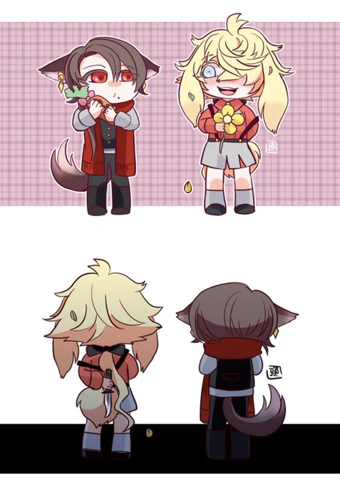  (アッ もし拙僧のナタうさぎ則くんでしたらどうぞ……!ナタの経緯は成長前後がこんな感じで描いていましたが、あまりお気になさらず……!) 