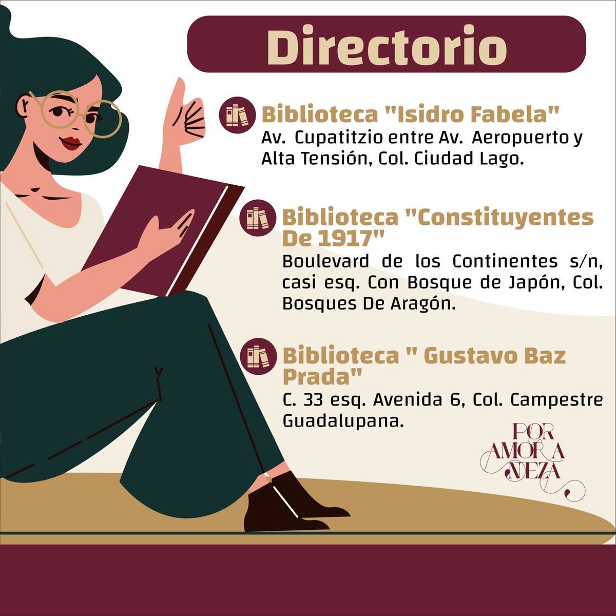 GobNeza's tweet photo. #Educación 📚 | ¡Visita nuestras #BibliotecasMunicipales! 📖
Leer 🤓 tiene grandes beneficios como:
✔️ Mejorar la ortografía
✔️ Alimentar el vocabulario
✔️ Estimular la creatividad
¡Acude a la más cercana a tu domicilio! 🏠📍
#Neza #CapitalMulticultural https://t.co/oyeNHZT5zk