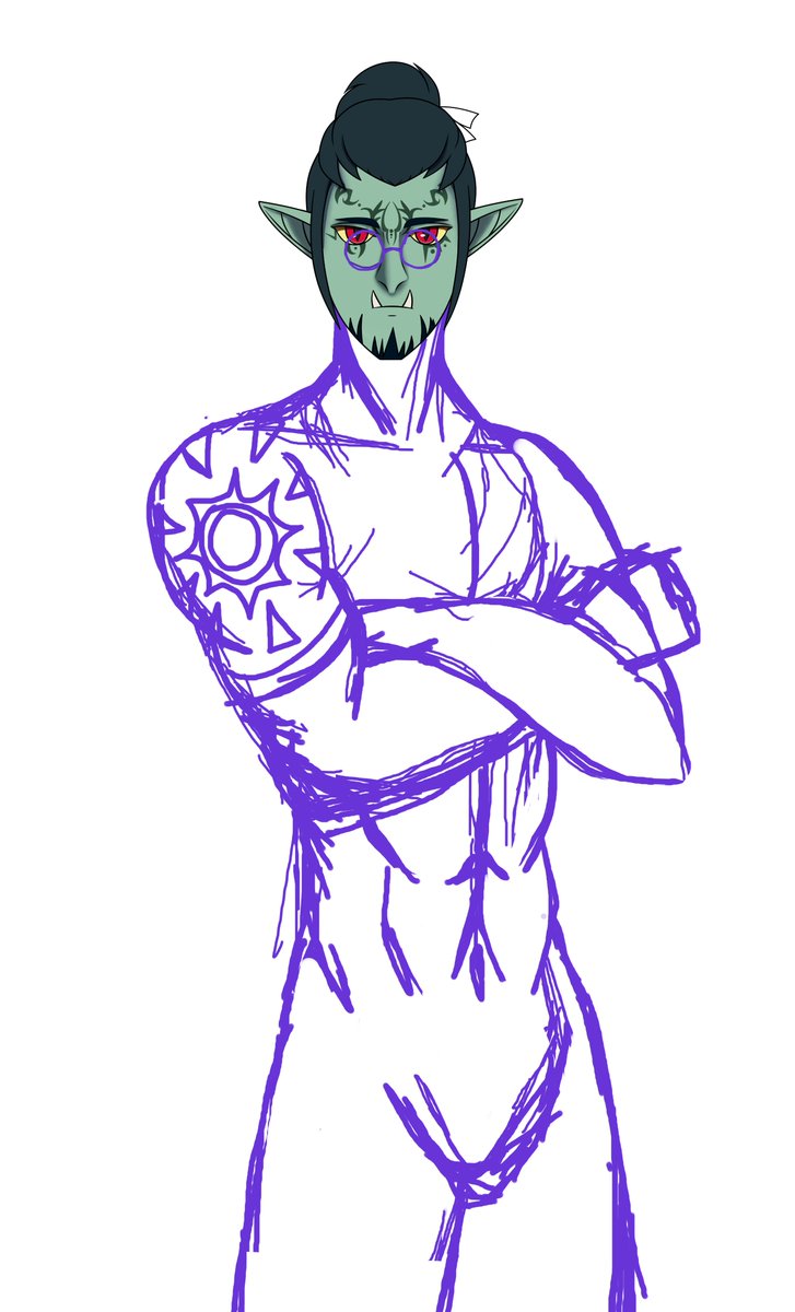 JesterMaid's tweet photo. Enjoy! im practicing with muscled bodys, have a good week my cuties :3
#halforc #pathfinder #ttrpg #inprogress https://t.co/vbCGsC2A0Z