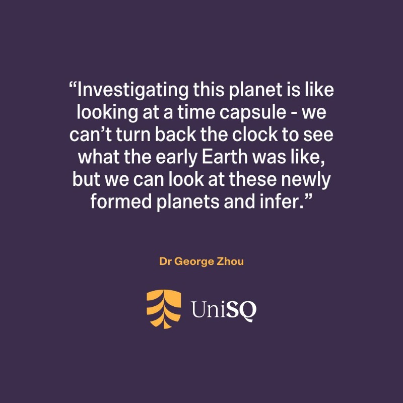 unisqaus's tweet photo. Congratulations, Dr George Zhou! 

Our Astrophysicist has been awarded a $855,000 @arc_gov_au #futurefellowship. 

Now he's set to study the atmosphere formation of a young planet to learn more about our own. 

#unisqproud 💫