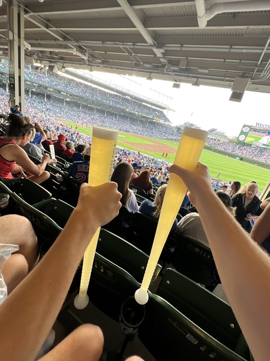 Brasnow13's tweet photo. It’s Rick and Morty night at wrigley field https://t.co/qQSCa32jrr