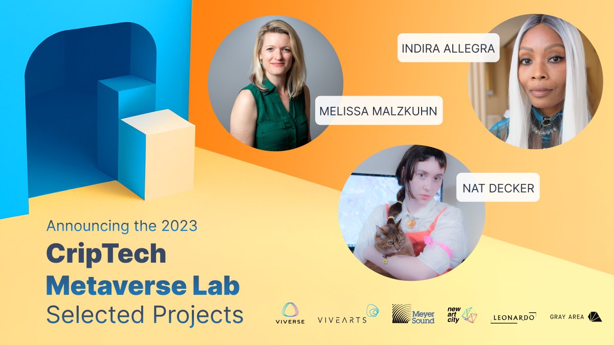 <a href="/LeonardoISAST/">Leonardo/ISAST</a> <a href="/MeyerSound/">Meyer Sound</a> <a href="/vive_arts/">VIVE Arts</a> <a href="/new_art_city/">New Art City</a> <a href="/mezmalz/">melissa malzkuhn</a> By envisioning new creative pathways for people with disabilities to engage within immersive spaces, the selected projects enrich the metaverse social and sensory experience for all.

Learn more about CripTech Metaverse Lab:
grayarea.org/press/criptech…