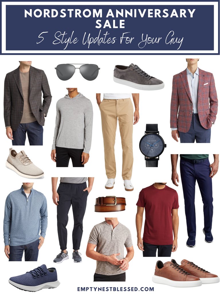 EmpTnestBlessed's tweet photo. The Nordstrom Anniversary Sale is the perfect time to help your empty nester man with a little style update! Click through to check out the 5️⃣ style updates your guy needs NOW! https://t.co/56sdFgysh7 https://t.co/QAg5ISpejm
