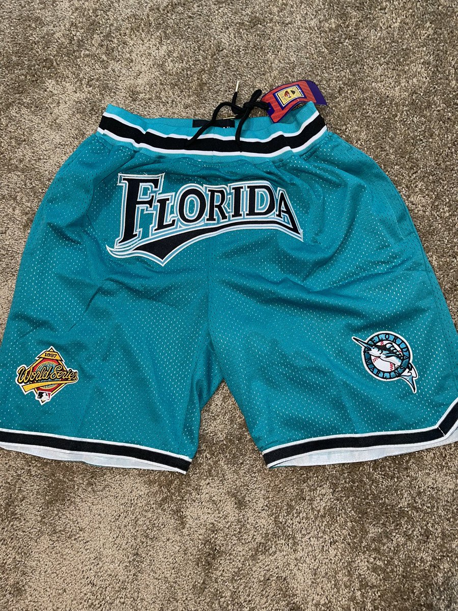 HUBapparel1's tweet photo. Florida Marlins throwback shorts with World Series patch available at H.U.B.! https://t.co/a2ijMgmQQJ