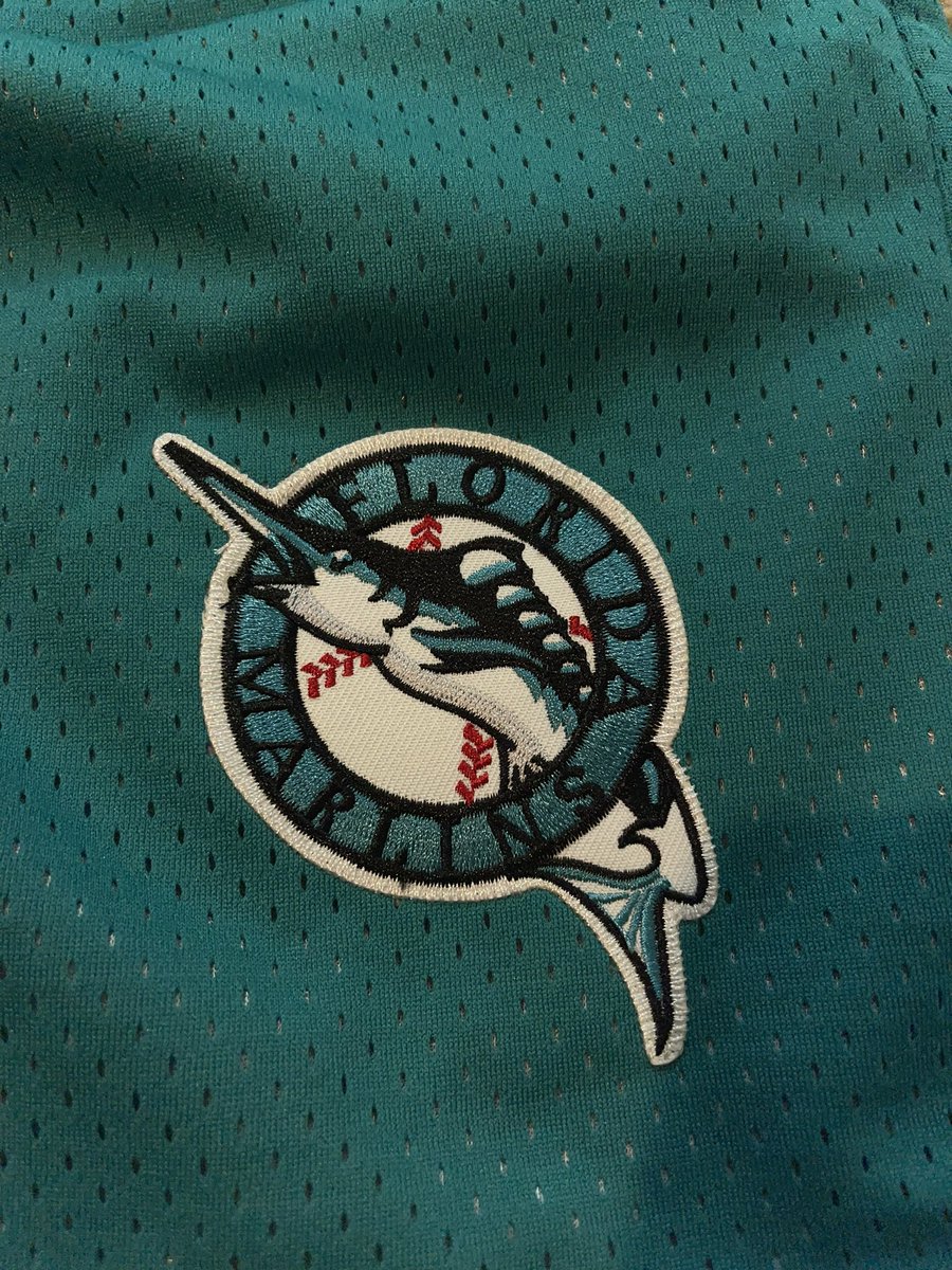 HUBapparel1's tweet photo. Florida Marlins throwback shorts with World Series patch available at H.U.B.! https://t.co/a2ijMgmQQJ