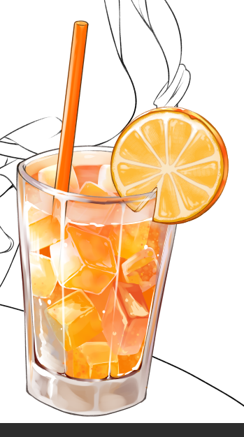 no humans ice food glass fruit ice cube orange (fruit)  illustration images