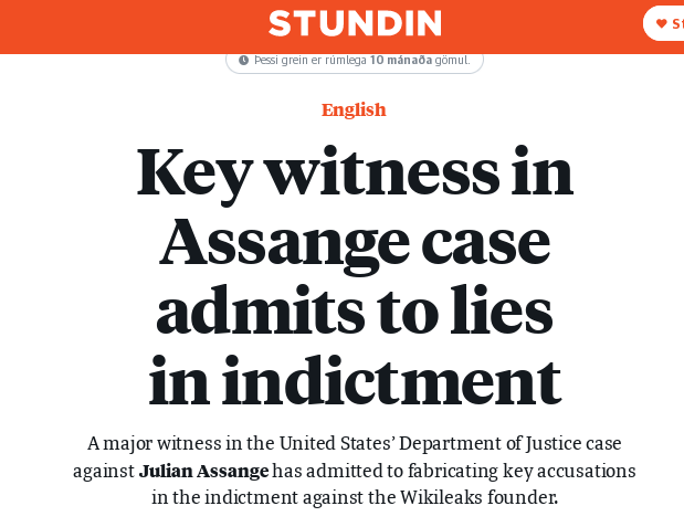 Star US prosecution witness in case against Julian Assange revealed as convicted fraudster who has admitted he fabricated his accusations against the WikiLeaks publisher #FreeAssange2023 heimildin.is/grein/13627/ke…