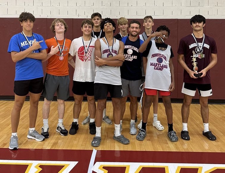 CoachCG6's tweet photo. Heck of an 8 year run at @pamdbballcamp - Dallas finally got the team chip been waiting on. Great camp-almost all the best local guys have attended at some point.  

Last summer of hoops… bittersweet for Dad.  Lotta memories- old pics 😂 
#timesflying https://t.co/hy2BU9VIq5