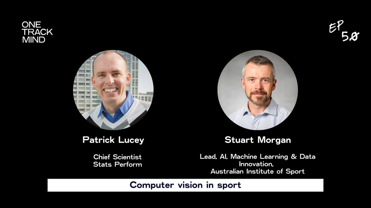 Track Consulting Group (@track_vu) on Twitter photo One Track Mind has reached Episode 50!
To celebrate, we tried something we've never tried before: recording in front of a live audience.
Ep 50 addresses computer vision in sport, speaking with two global leaders in the area, <a href="/patricklucey/">Patrick Lucey</a> & <a href="/in2sport/">Ⓢⓣⓤⓐⓡⓣ Ⓜⓞⓡⓖⓐⓝ</a>
podcasts.apple.com/au/podcast/50-… One Track Mind has reached Episode 50!
To celebrate, we tried something we've never tried before: recording in front of a live audience.
Ep 50 addresses computer vision in sport, speaking with two global leaders in the area, <a href="/patricklucey/">Patrick Lucey</a> & <a href="/in2sport/">Ⓢⓣⓤⓐⓡⓣ Ⓜⓞⓡⓖⓐⓝ</a>
podcasts.apple.com/au/podcast/50-…