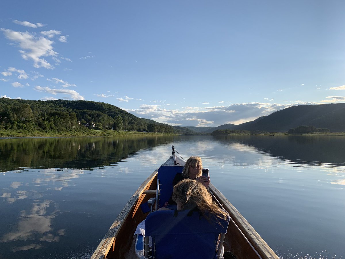 Out for a run on the Restigouche River after supper, large evening out there!! #restigouche #matapedia