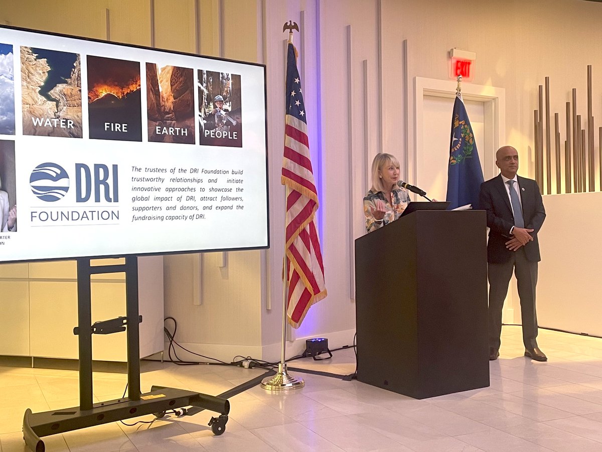 KumudAcharya's tweet photo. Excited to talk about @DRIScience today with Kristin McMillan Porter (@Femmeflaneurie), Chair of the #DRIFoundation, and business leaders from #SouthernNevada at the Bob Maheu First Wednesday luncheon. #DiscoverDRI. https://t.co/0uA78D0M9i