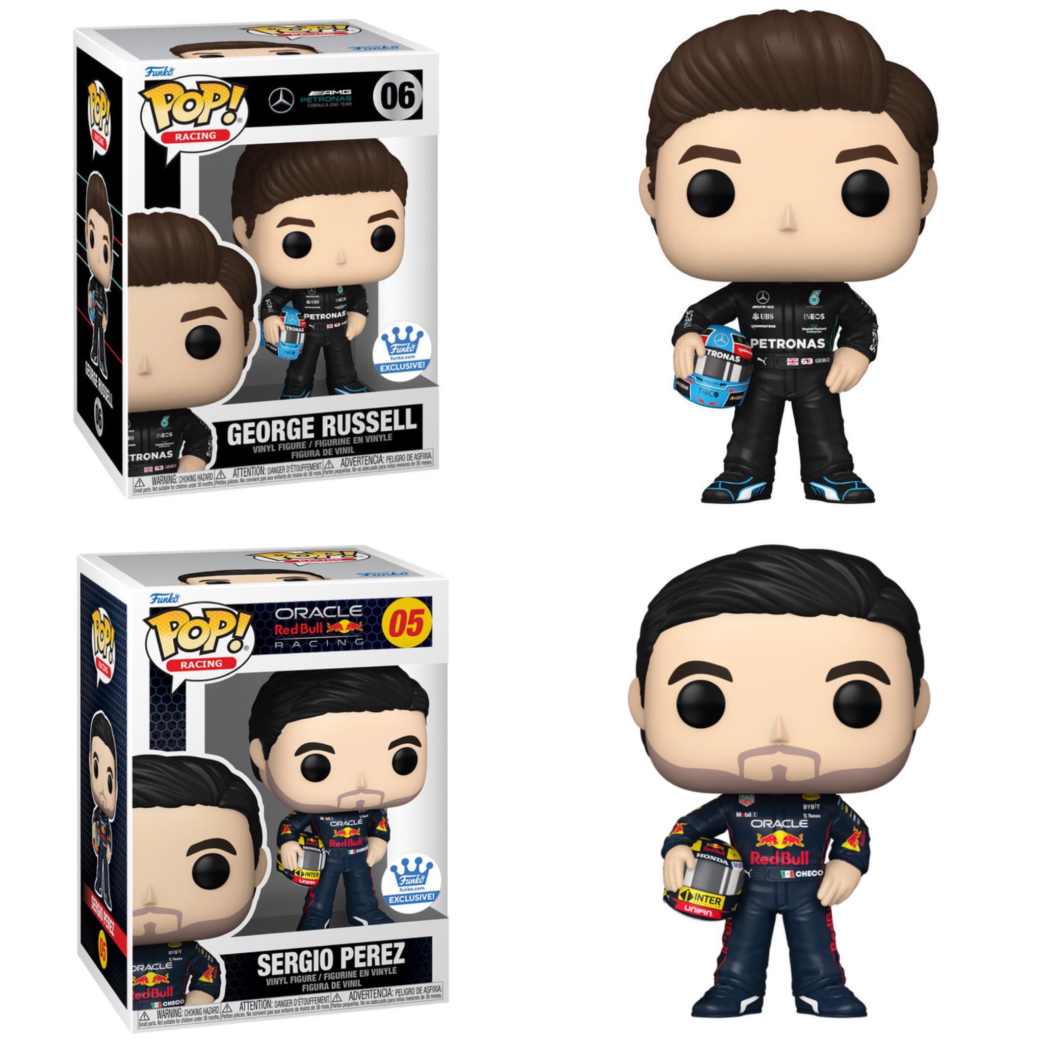 Funko POP News ! on X: First look at the new Funko Shop Formula 1  exclusives Sergio and George with Helmets in hand ~ #Formula1 #F1 #FPN  #FunkoPOPNews #Funko #POP #POPVinyl #FunkoPOP #
