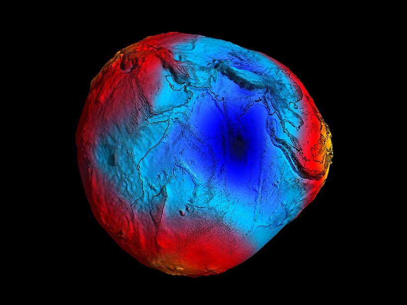 There's a dent in Earth's gravitational field, centered on the Indian Ocean, and nobody knows why. (Put another way: There's a hole in the bottom of the sea. There's a hole. There's a hole.) eos.org/science-update…