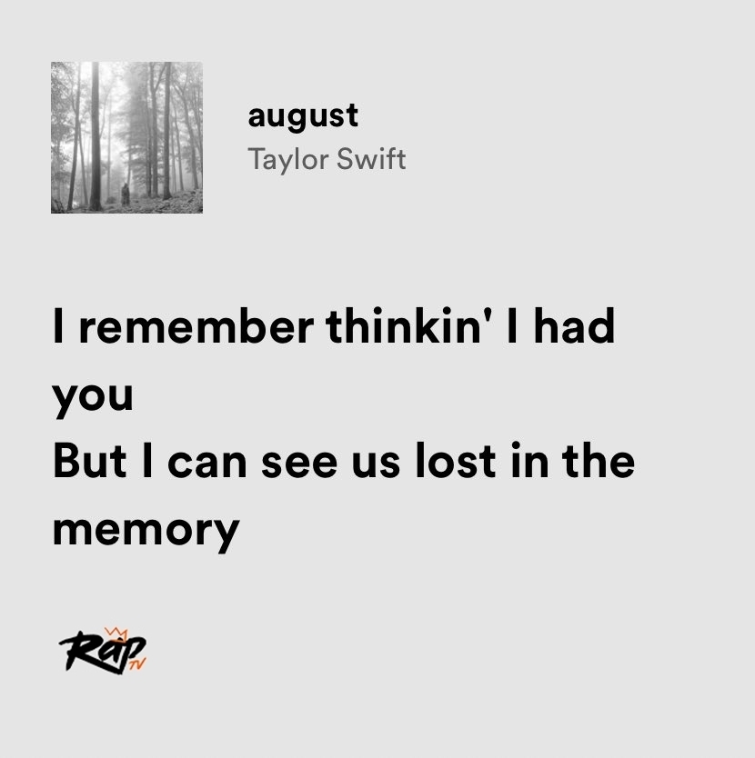 taylor swift / august