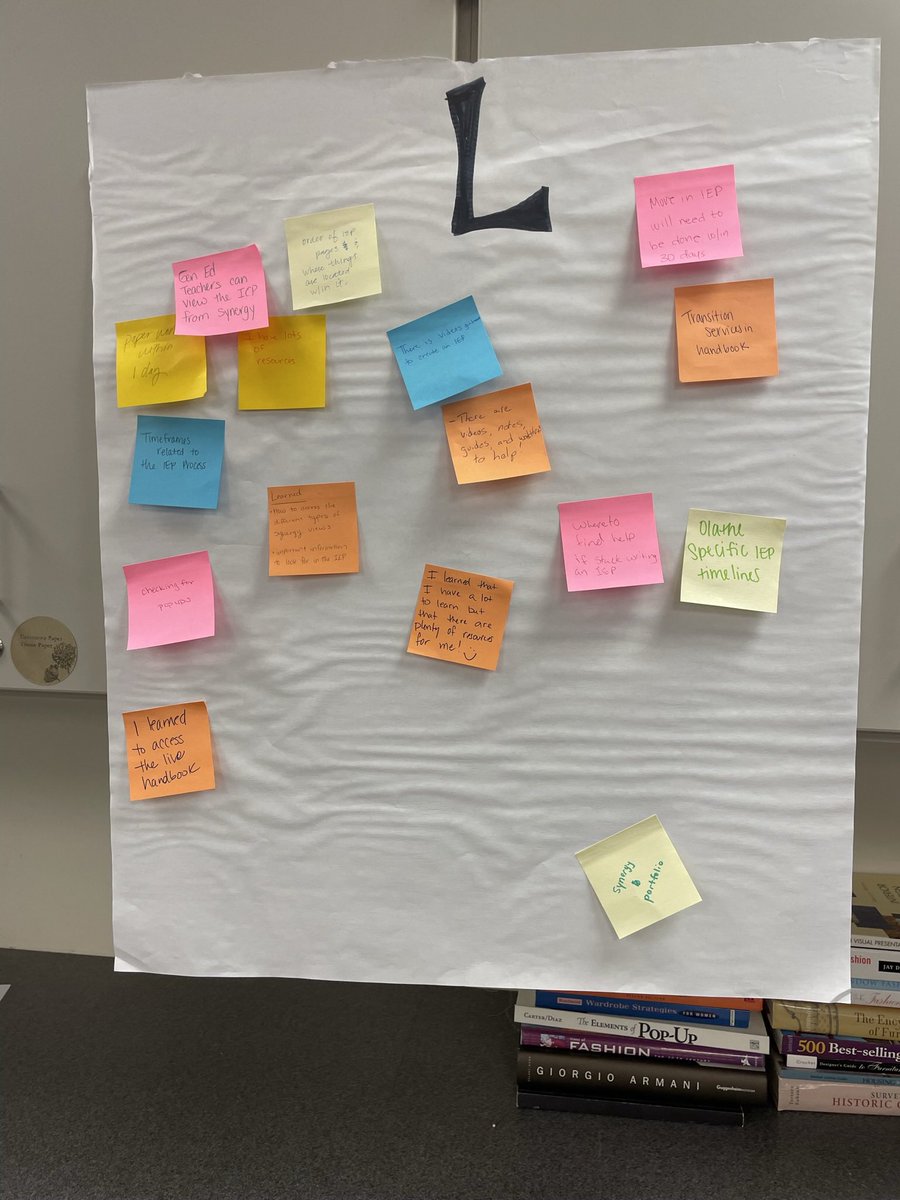 MrsHeck21's tweet photo. K W L charts during our IEP info session this morning! We have a GREAT group of new to Olathe SPED providers this year. Can’t wait for kids to start 👏 @olathenewed #OPSFowardTogether https://t.co/Lh0vV4d8vP