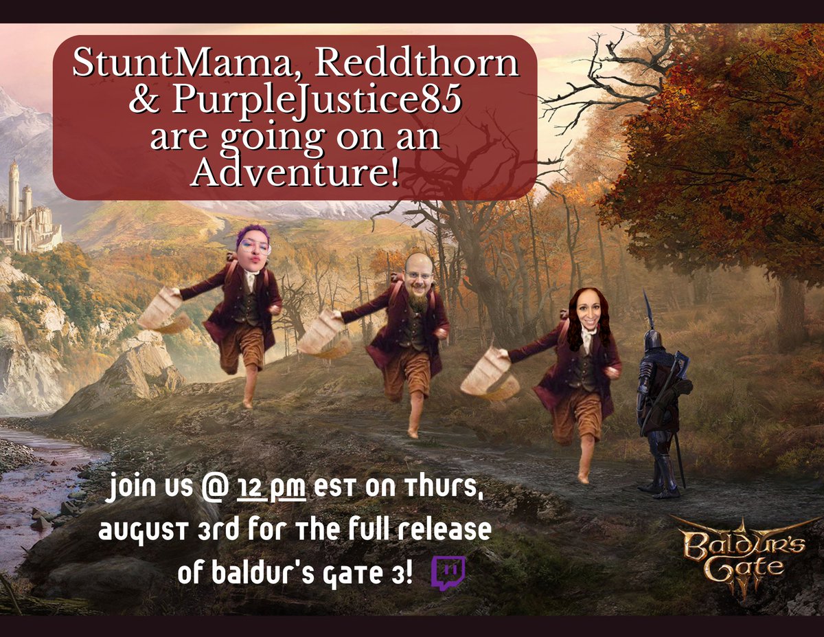 stunt_mama's tweet image. FYI! I'll be going live a bit later today w/ the wonderful @RealReddthorn &amp;amp; @purplejustice85 for the full release of #BaldursGate3! I absolutely fell in luv w/ the early access &amp;amp; can't wait to see what the full game has in store! Cya at 12 pm EST!

@PlatSquad @We_Are_ThePack