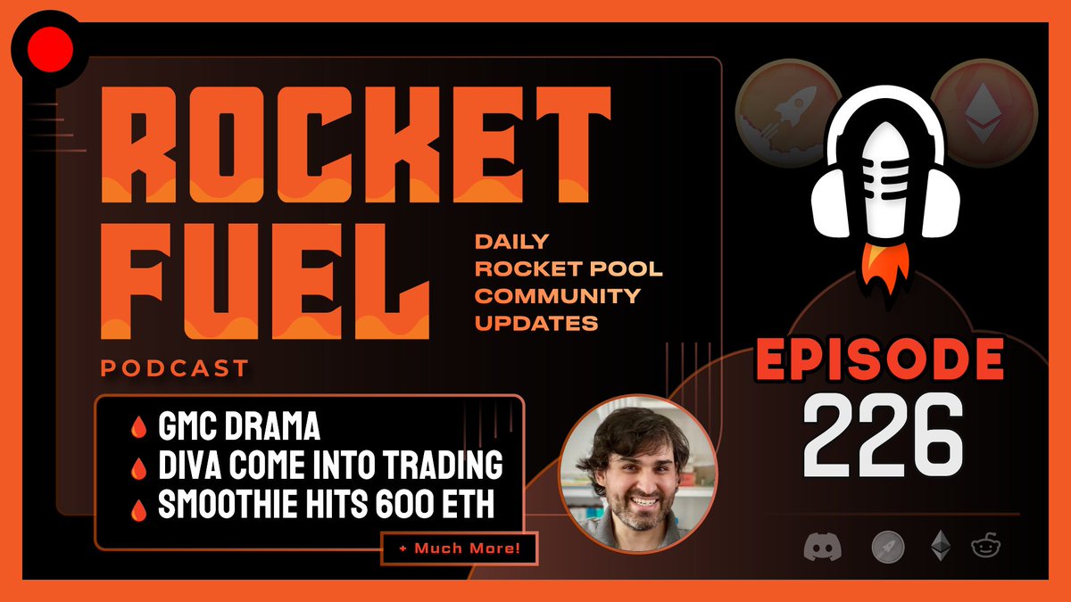 Today's update from the <a href="/Rocket_Pool/">Rocket Pool</a> community is here. This is episode 226 of Rocket Fuel for Aug 2nd. It includes:

- drama around the GMC's latest grant awards
- a <a href="/divastaking/">Diva Staking</a> member pops into trading
- the smoothing pool hits 600 eth!
and more!

youtu.be/D9r039L4U5c