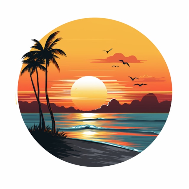TK7538's tweet photo. 「夕日を望むビーチのロゴ」
#夕日
#ビーチ
#ロゴ

https://t.co/uqj1gXb9aQ https://t.co/2AHJ89YMe4