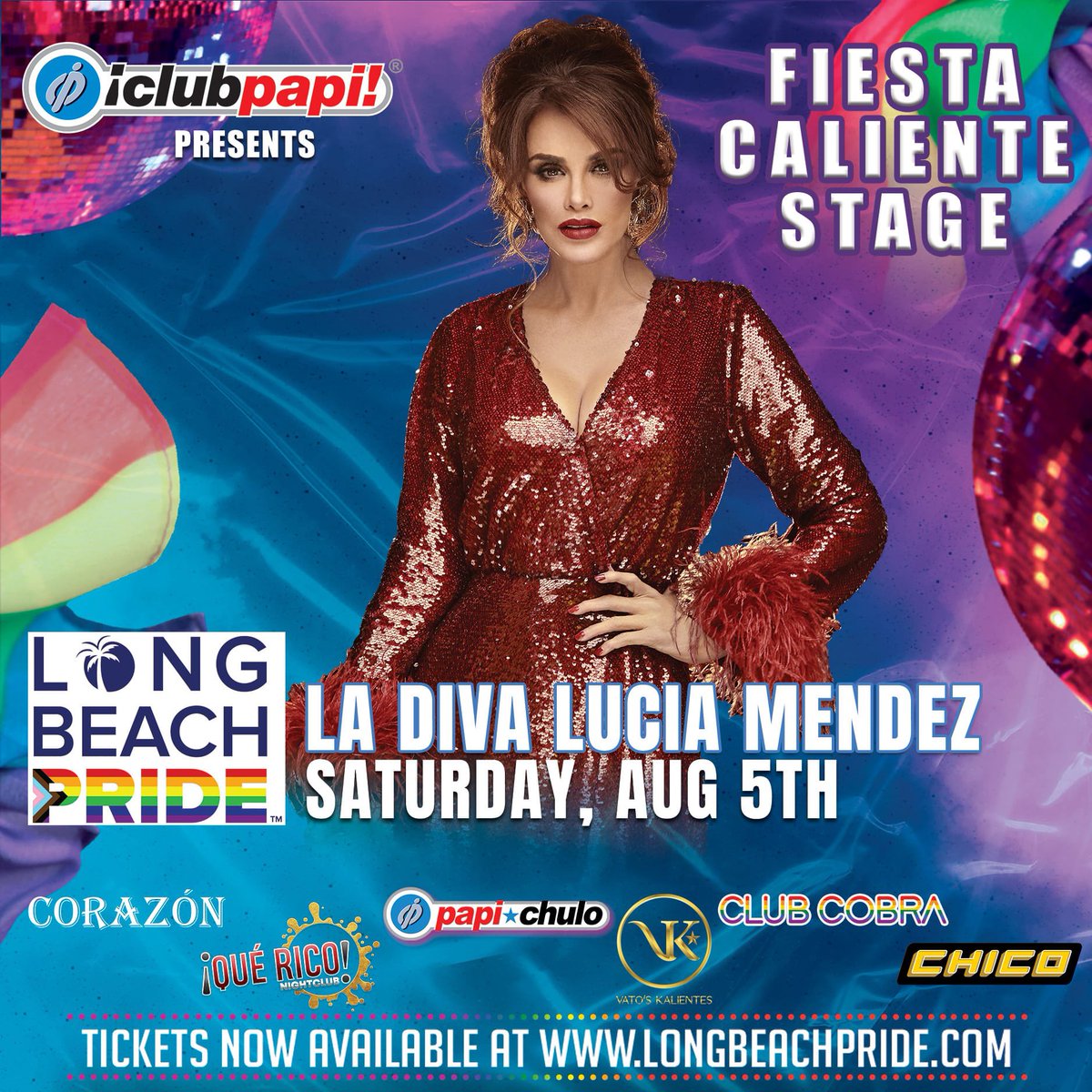 @ClubPapi #Longbeachpride @LuciaMendezOf 🫶❤️🌈🌈🌈 Sábado 5 de Agosto 🙌🙌🙌🇺🇸