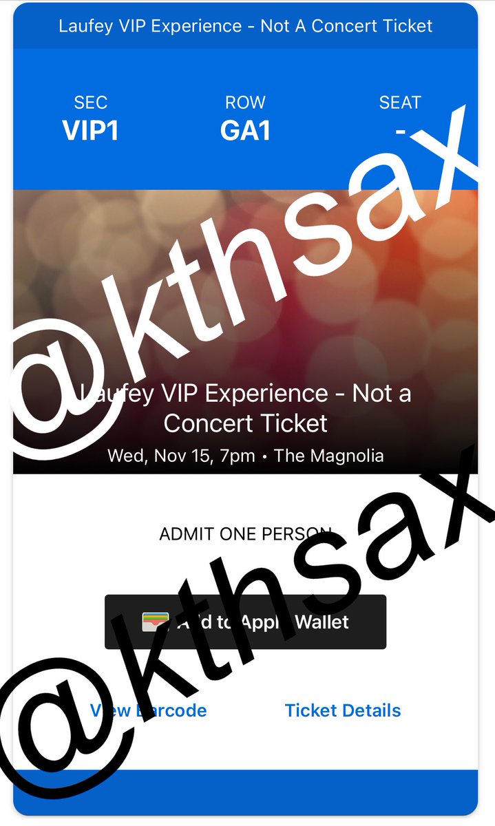 kthsax's tweet photo. wts / selling (or wtt / trading)

1 Laufey Bewitched Tour ticket for 11/15 at The Magnolia in San Diego 
- with VIP upgrade
- face value
- row N
- will be sitting with me! 

or would like to trade for 1 ticket to her LA Phil show (or LA your date) 😭😭

#laufey https://t.co/VAam6OJj94
