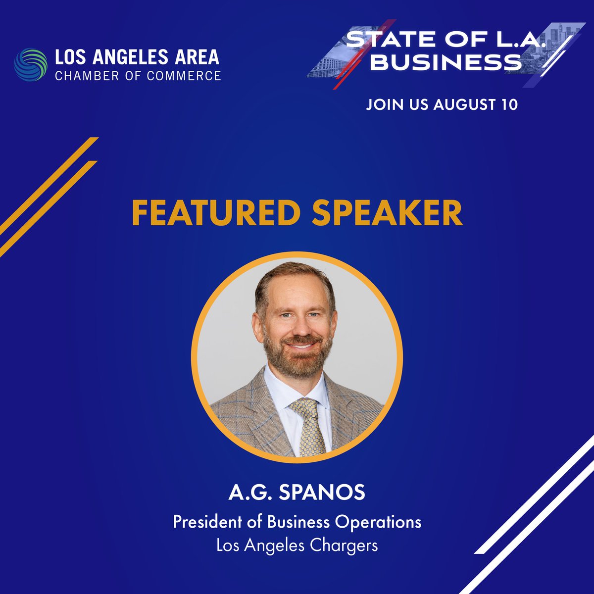 LAAreaChamber's tweet photo. Exciting things are coming to L.A.! Join us at #StateofLABusiness with Michelle Schwartz from LA28 for an informative keynote on the upcoming Olympic and Paralympic Games. The first 20 people to register with code 23SLA_50 will save 50%: https://t.co/EeGeOEJII8 https://t.co/9FCfUkpo6c