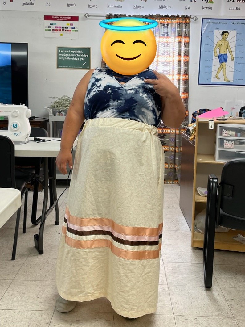 marlene_Breilyn's tweet photo. Finished these three in the past two week! I feel accomplished and proud of these. 

#ribbonskirt #babymoccasins https://t.co/wtJZjncaOK