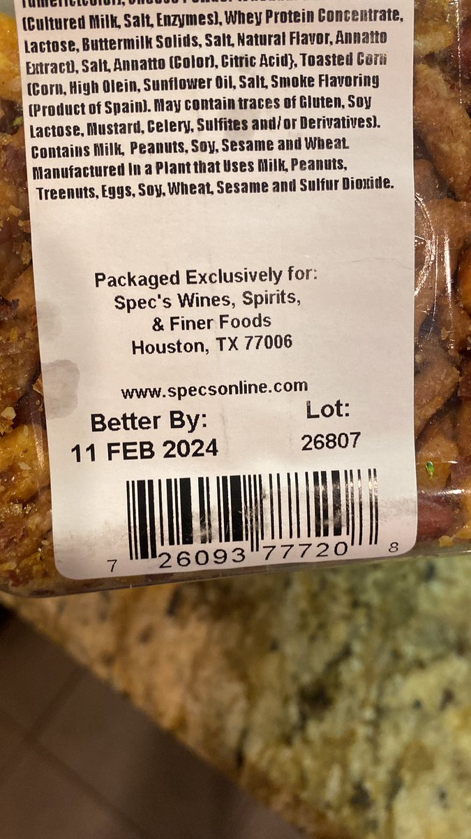 DonaldChambers's tweet photo. @Specs1962 did you change the packaging process?  I love the sesame mix and get them every time I can but these taste like the plastic jar the are in and never have before.  BBD is 2/24 so can’t be outta date https://t.co/YuByuXlFfG