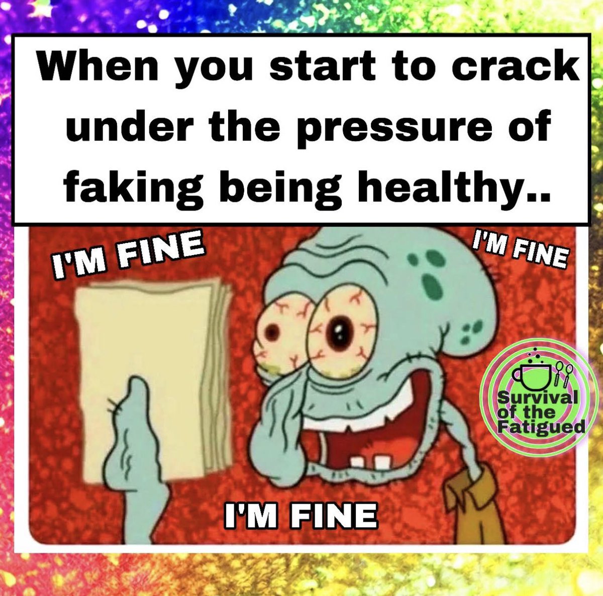 FatigueTheory's tweet photo. Are you faking health because you are worried about people not believing you are actually sick?
Then check out this video:
🎥👉🏿 When trolls accuse you of faking being sick
https://t.co/pkcg6BymYP
#CFS #fakingdisability #chronicillness #chronicfatigue https://t.co/Pf1Y5eeQSa