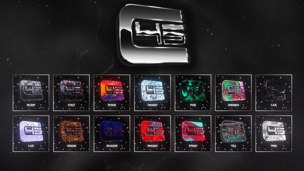 Huge welcome to the new lineup 🗣️

Leads: 
<a href="/trixstirr/">trıx</a>
@xDr4ko
<a href="/whosdoos/">𝙳𝙾𝙾𝚂 🏄🏼‍♂️</a> 

Players:
@uhBlews  
<a href="/CleannColt/">colt</a>  
<a href="/foreigns/">Ghost Foe</a>  
<a href="/zJnemba/">jnemba</a>  
<a href="/imLaxx/">C45 Lax</a> 
<a href="/45lux/">lux</a> 
<a href="/ori6n/">orion ✞</a>  
<a href="/shxyde/">shayde</a> 
@newturbanG 
<a href="/stin0s/">stino</a> 
<a href="/Tejiify/">tej</a> 

#C45szn