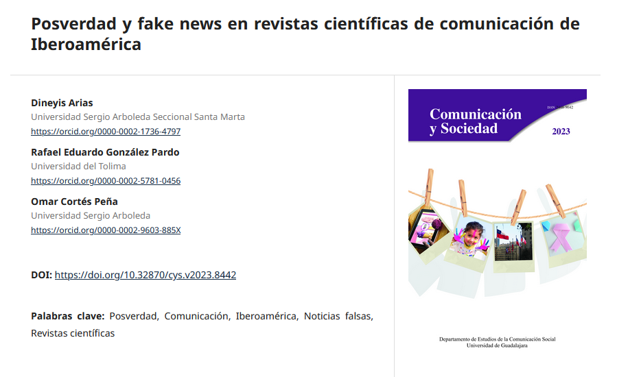 CySrevista's tweet photo. El país con mayor publicación sobre posverdad y noticias falsas es España, el enfoque de investigación predominante es cuantitativo. 📥 https://t.co/HFKN2dIxfu

#RCyS #CySrevista #Papers #RevisiónPorPares #Scopus #Scielo #REDIB #Dialnet #UdeG #Ibero #UNAM #ALAIC #AMIC https://t.co/QeuM4BNa3P