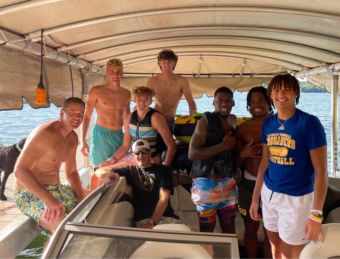 It was an amazing ☀️day to hang with some of the CBA 🏀 crew on the  ⛴️ before they head off to college📘📕📒. We had great memories  on the 🏀 court but I will never forget the fun/crazy times we spent traveling the  🇱🇷 together! #aaubingo #family ⁦<a href="/academy_chapman/">ChapmanBasketballAcademy</a>⁩