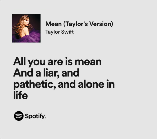 taylor swift / mean