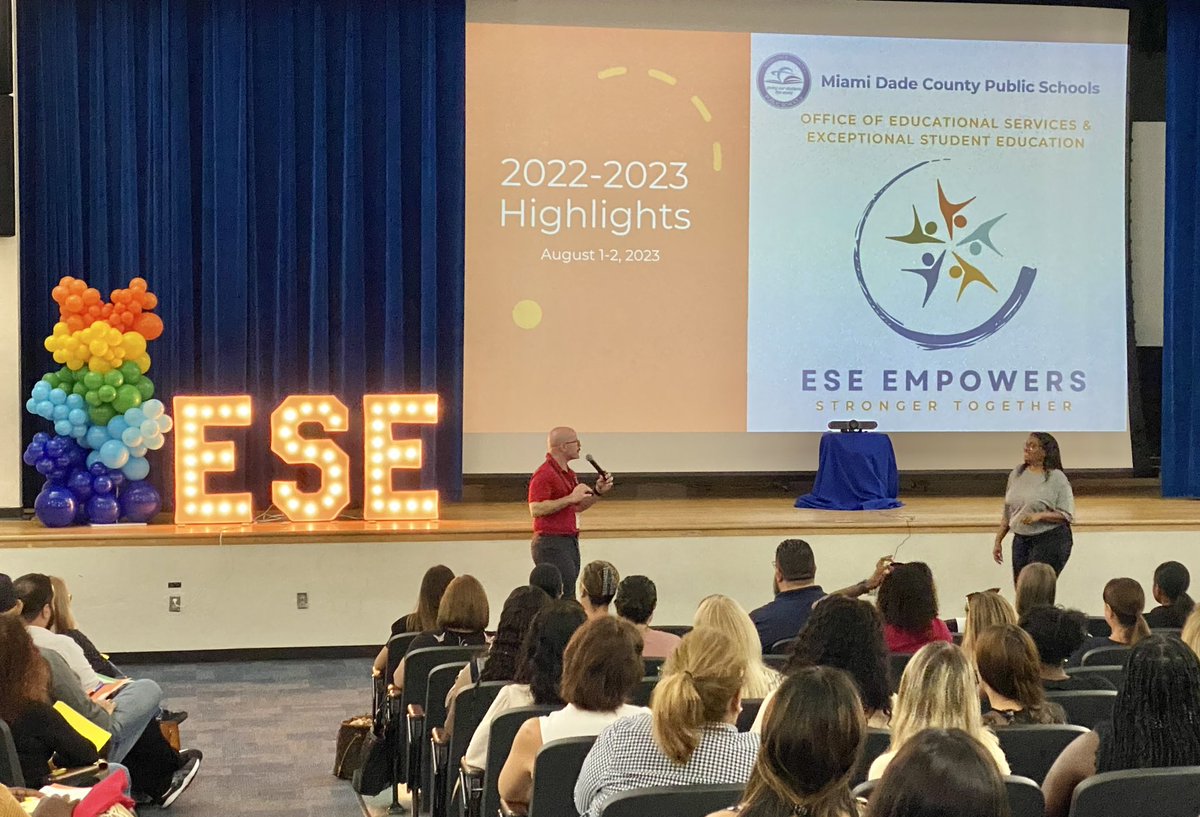AngieTorresDade's tweet photo. Thank you Mr. Breeding @BraddockBulldog for hosting the @OfficeofESE #ESEEmpowers Summit 2023! @SuptDotres @LDIAZ_CAO @MDCPSSouth @reaganlyn @sldInclusion @MDCPS_ASD #YourBestChoiceMDCPS https://t.co/vM1XSbjS6B