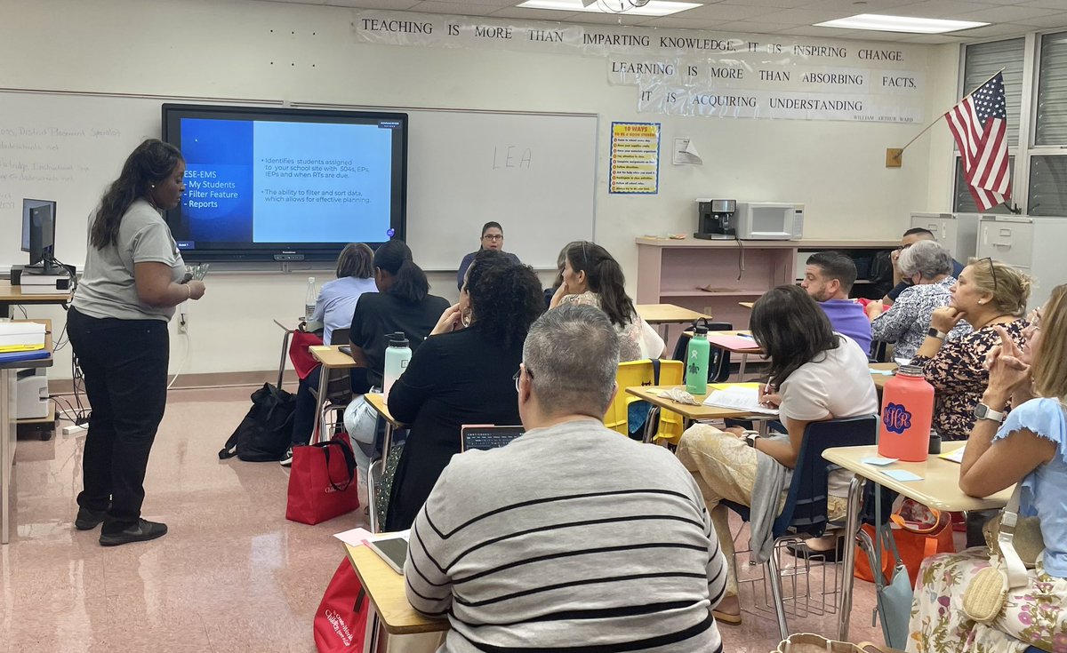 AngieTorresDade's tweet photo. Thank you Mr. Breeding @BraddockBulldog for hosting the @OfficeofESE #ESEEmpowers Summit 2023! @SuptDotres @LDIAZ_CAO @MDCPSSouth @reaganlyn @sldInclusion @MDCPS_ASD #YourBestChoiceMDCPS https://t.co/vM1XSbjS6B
