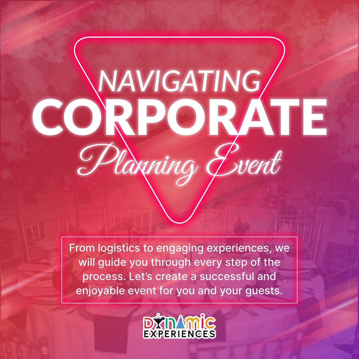 From logistics to engaging experiences, we will guide you through every step of the process. Let’s create a successful and enjoyable event for you and your guests.
 
#CraftingExperiences #ExceptionalServices #DynamicHospitality #DynamicExperiences