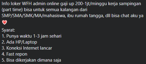 rarathesleepers's tweet image. #zonauang #kerjasampingan #sidejob #wfh #kerjaonline