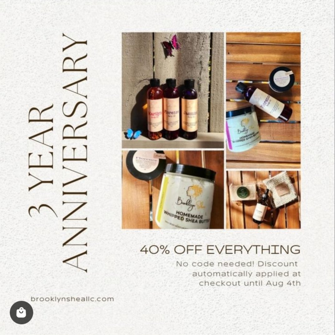 🎉 Celebrating 3 Years! 🎉 Turning our dream into reality has been an incredible journey. Thank you for being part of it! Enjoy 40% off Brooklynsheallc.com #anniversarygift #announcement #anniversarysale