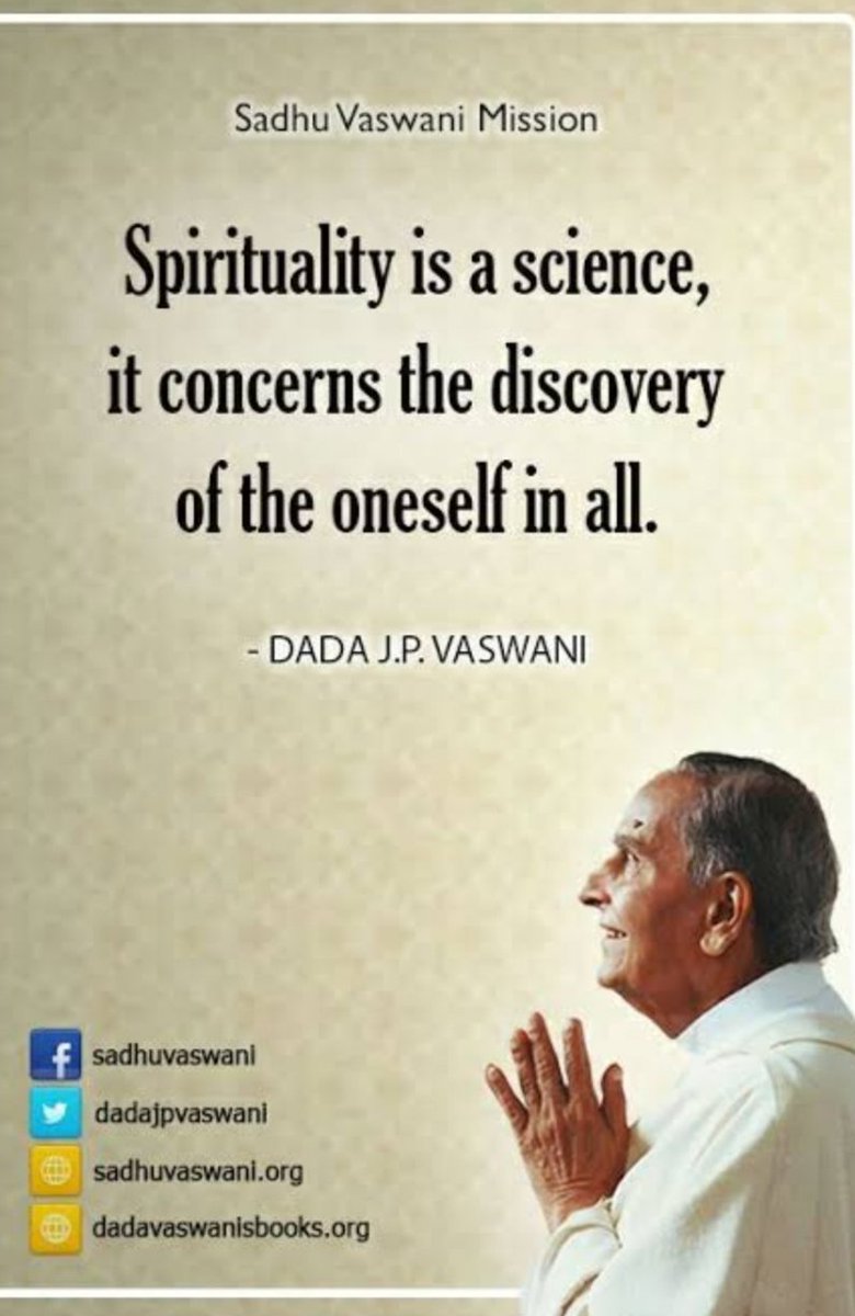 MayaFoundatio10's tweet photo. @nidhileo
@DadaJPVaswani
#IndiasBest
#SrNewsAnchor
#Adarniya #NidhiVasandani #Mam
"Dada Shyam"❤️🙏
#Quotes #of 
#PujayDada #JPVaswaniji
"Spirituality is a science it concerns the discovery of the oneself in all"
"Dada Shyam"❤️🙏 https://t.co/JzPxOOCsqs
