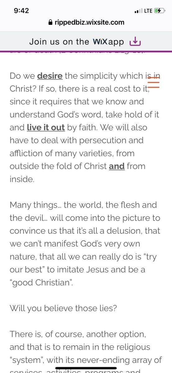 TrustJesusAlone's tweet photo. Look here on Ginoโs link, he turns the simplicity of Christ into works.
The cost of the simplicity in Christ was paid for by Jesus Christ himself, not you.
This is a manifestation of spiritual blindness and biblical ignorance.
#DeadWorksHeresy โฌ๏ธ
Beguiled by SATANโ ๏ธ https://t.co/VZe1C1Ro8Q