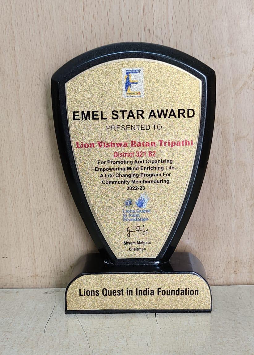 ratan70's tweet photo. Lions Quest in India Foundation presented EMEL Star Award for promoting and organising Empowering Mind Enriching Life Two Days a Life Changing Workshop for community members. Thanks to 2022-23 Distt Governor Lion Abhinav ji for giving me this opportunity to serve as quest chairp. https://t.co/rI14a7f6ju
