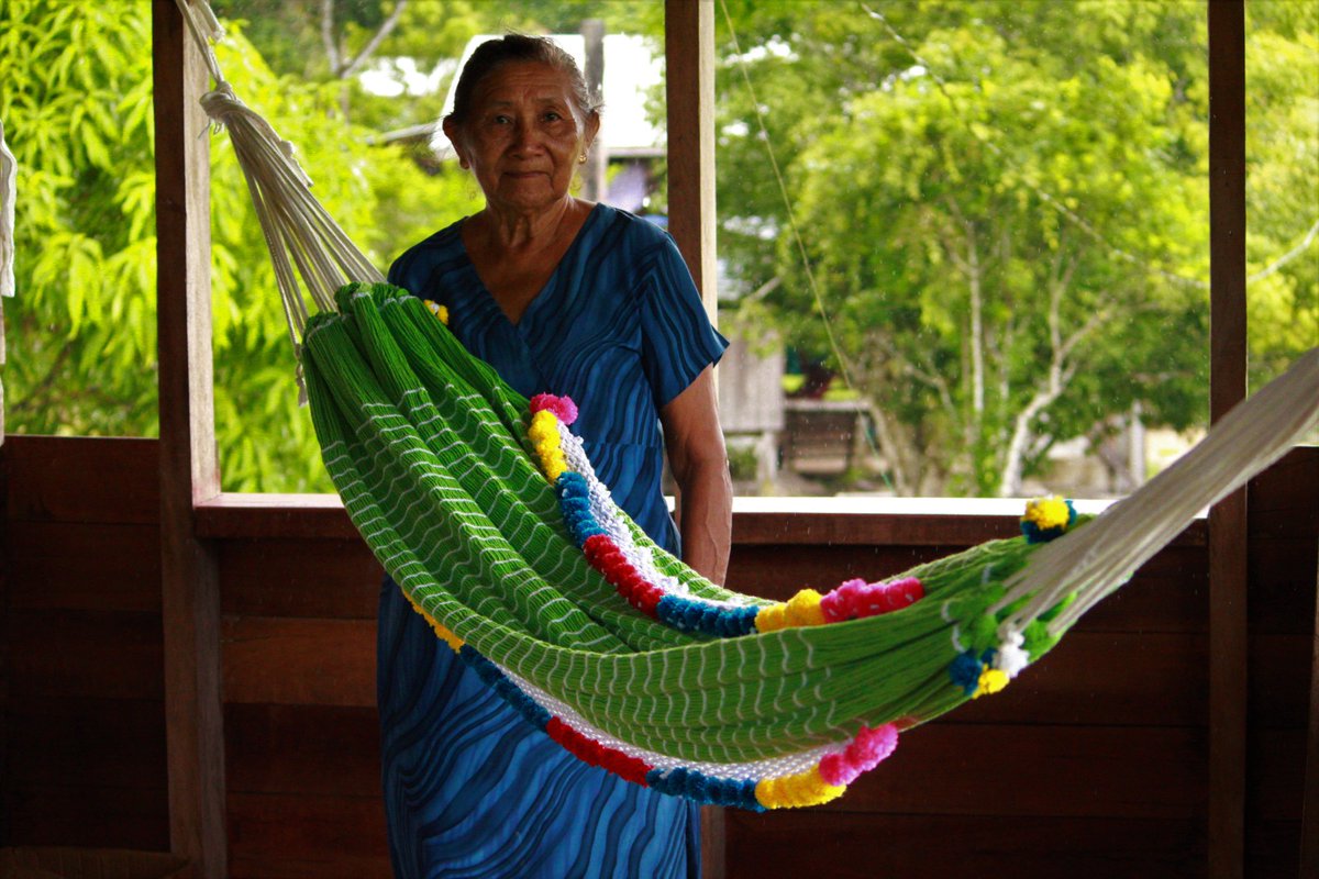 MoniqueSarius's tweet photo. This is a photo of my grandmother who made hammocks when she was alive. She could have made them from cotton, tibisiri (made from part of a palm) and imported twines such as the one pictured below. She was the definition of #living_heritage https://t.co/L3xYO0wN4D