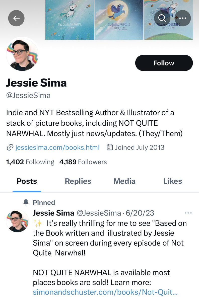 Lost_Recruiter's tweet photo. This cartoon is based on a book written by author @jessiesima and I was not surprised to see that the author identifies as #nonbinary with “they/them” #pronouns in their bio. https://t.co/0YNPYmogUp
