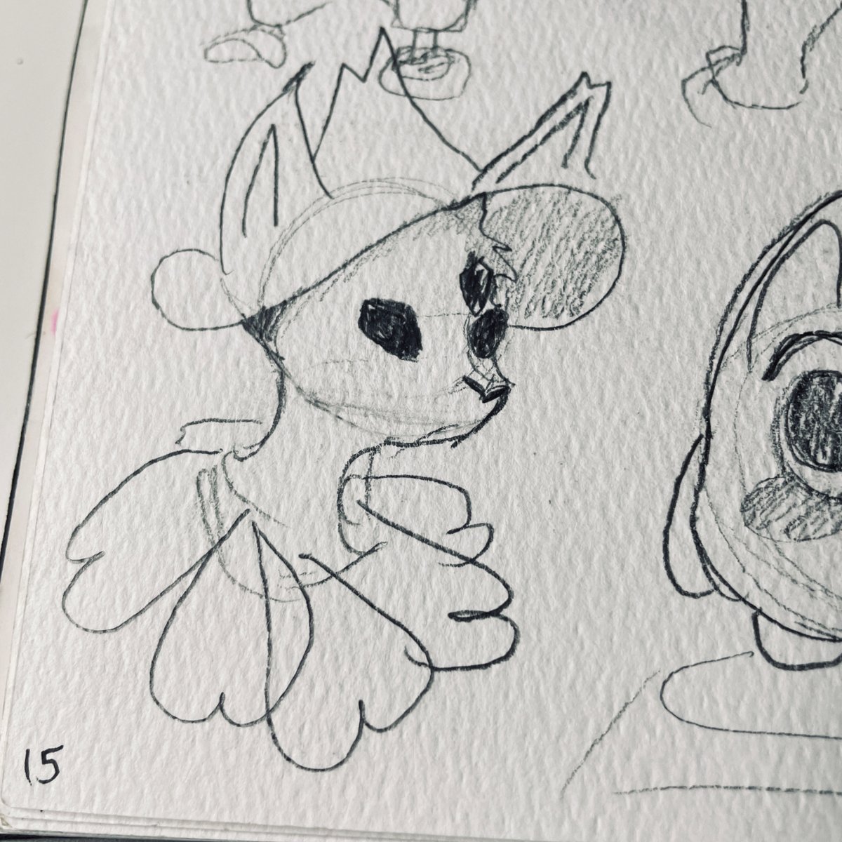 Xelestialink's tweet photo. Anyway, so I believe this is page number 15/100?some cute some weird overall very content   #XiaInks #Xiasketchbookjourney #Sketchbook16 #nearingtheend #closeups #drawing #artistworking #artist #smallartist https://t.co/CP6CtFaSVV