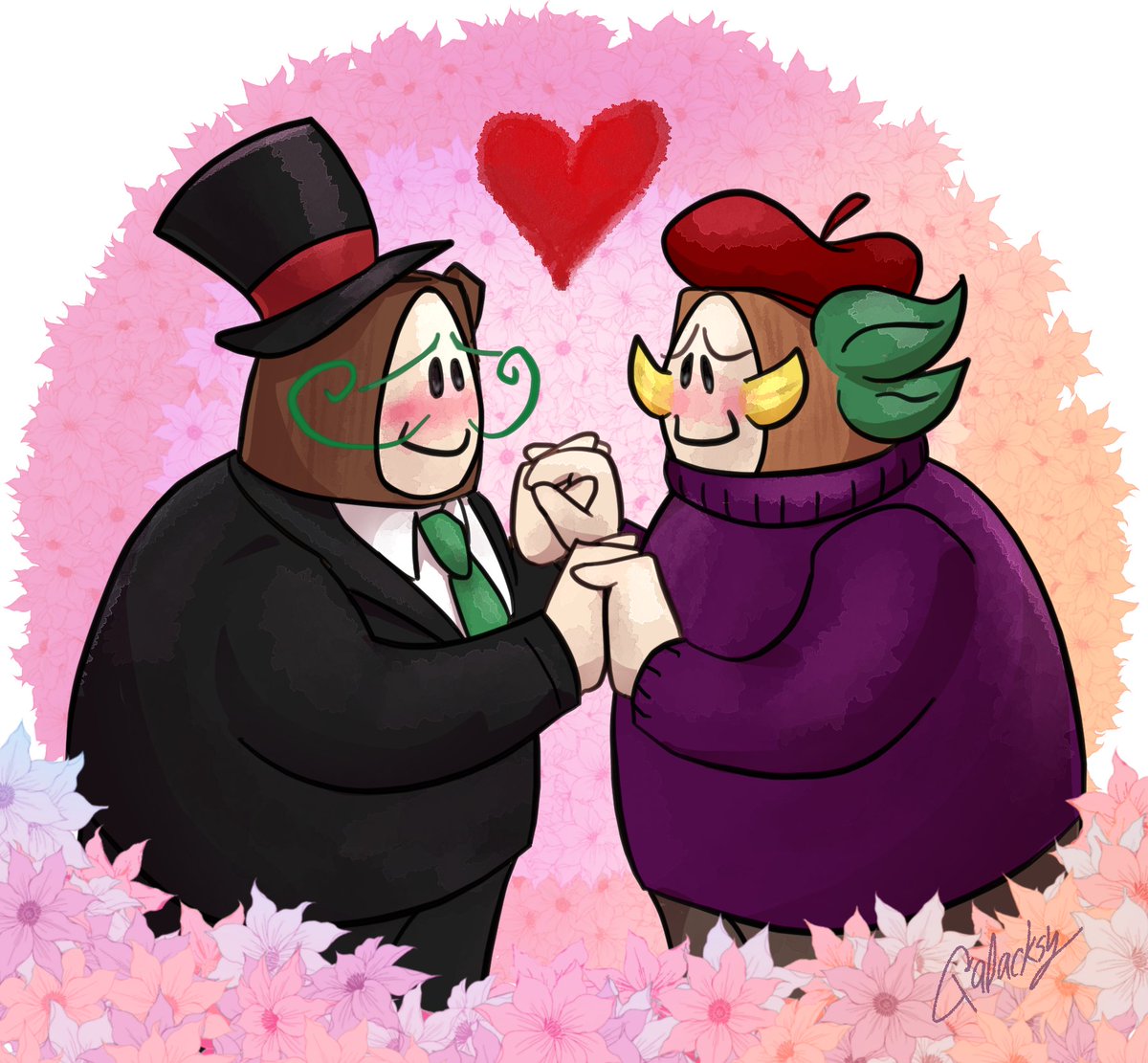 GaIacksy's tweet photo. My final set of #artfight2023 attacks on: @EMeowth  ~gubblegum  @neptendoii  @biggreenstache7  !!! #teamvampires https://t.co/J0eNhLfVxD