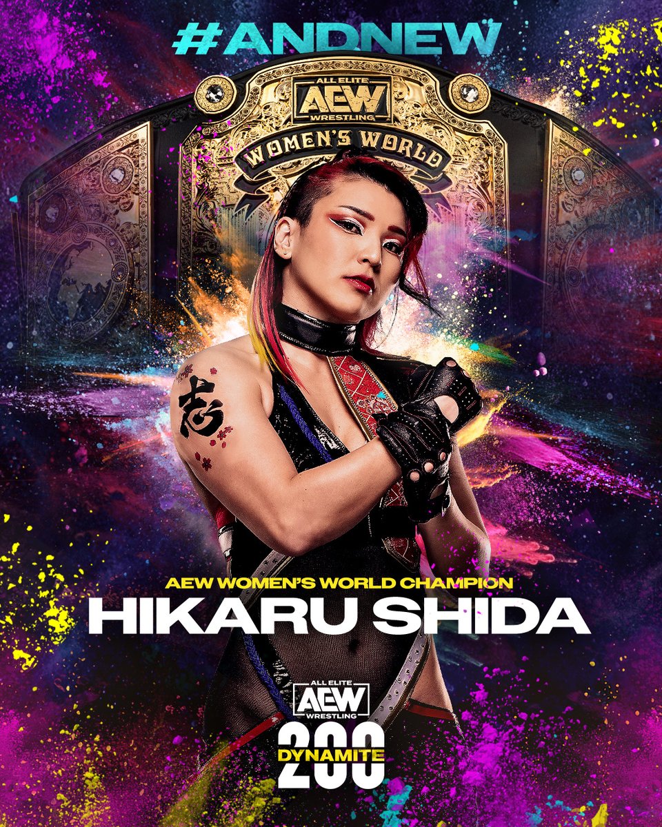 AEW's tweet photo. #ANDNEW #AEW Women’s World Champion for the second time @shidahikaru! https://t.co/pcze6TipVG
