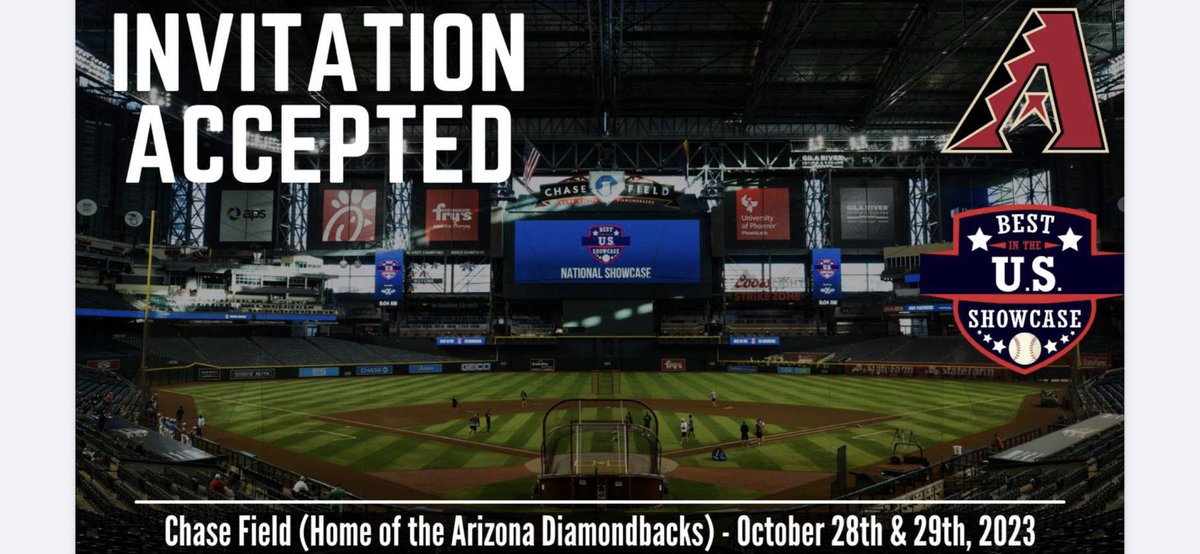I am extremely blessed to receive a <a href="/BUSShowcase/">Best in the US Showcases</a> invite to their showcase in Arizona at Chase Field. I am grateful and excited for this opportunity!! 🙏🏻