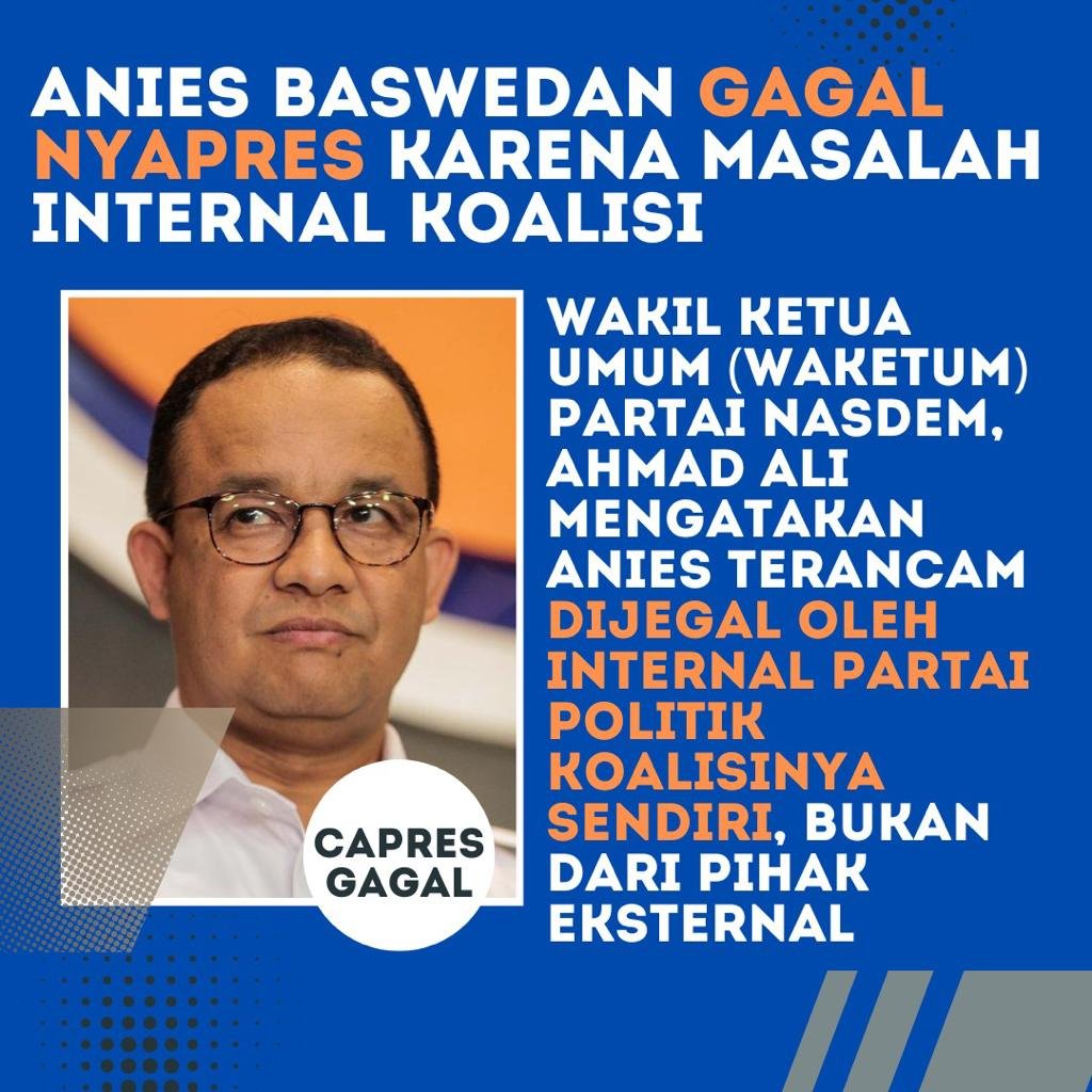 OkeOce69's tweet image. Anies GAGAL nyapres wkwkwk bubar koalisiii
#gagal #bubar #Semangat