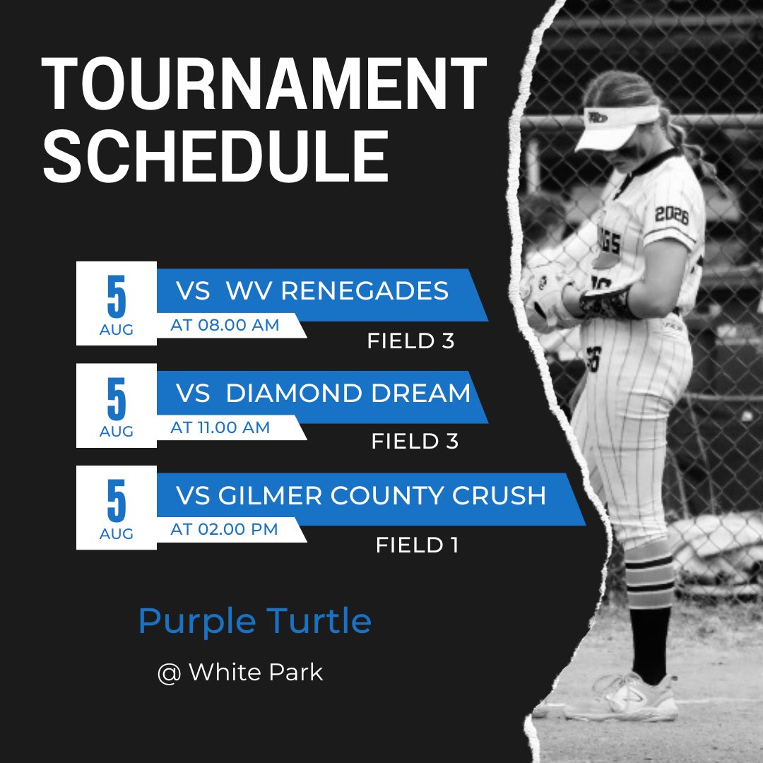 Here is our schedule for our upcoming tournament!!!