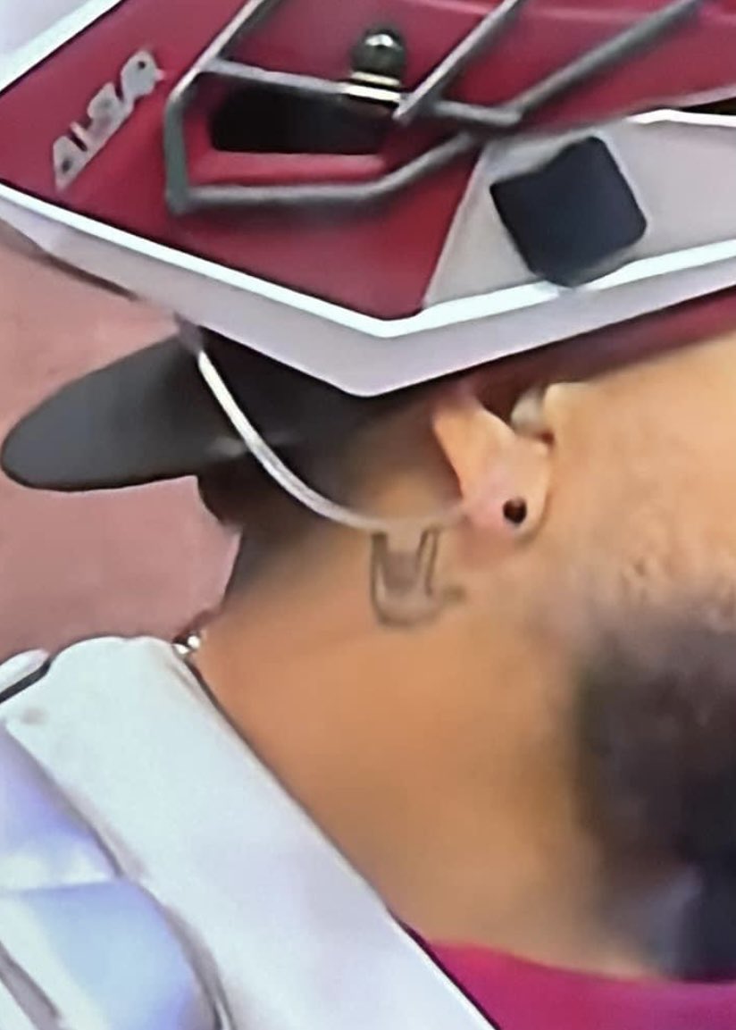 Just noticed that <a href="/Dbacks/">Arizona Diamondbacks</a> catcher Jose Herera’s tattoo of 🤟 behind his ear.  Would anyone know why? That’s so cool!